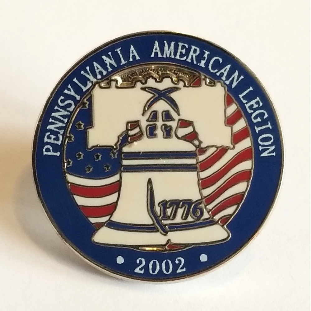 Vintage Pennsylvania American Legion Badge Pin 2002 Silver Tone